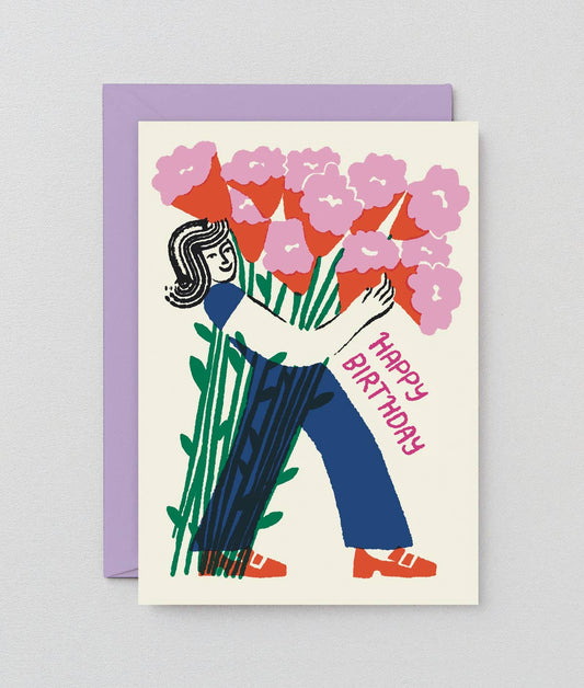 Happy Birthday Flower Bouquet' Greeting Card