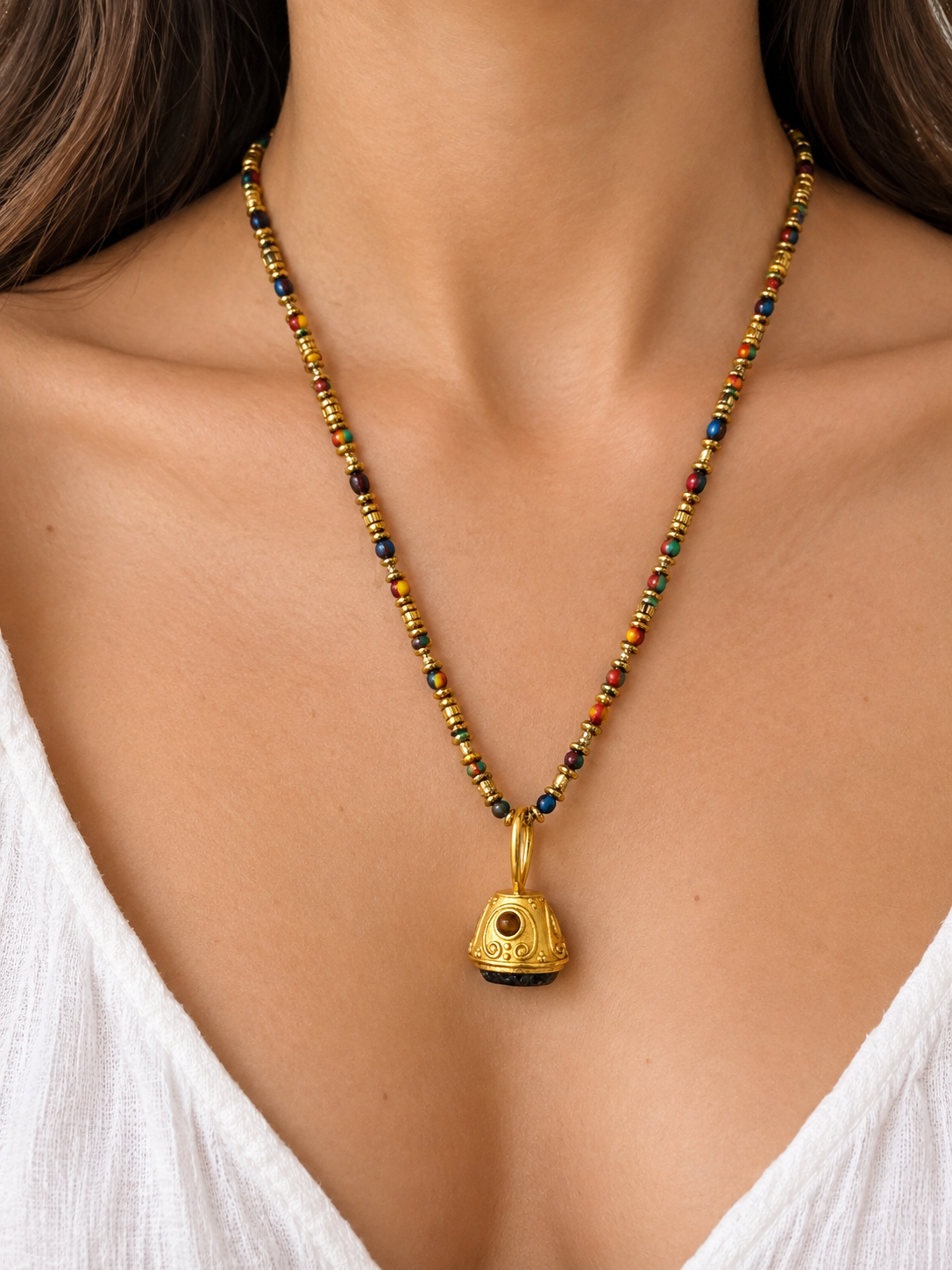 Vigo Bohem Necklace w Mineral Stones