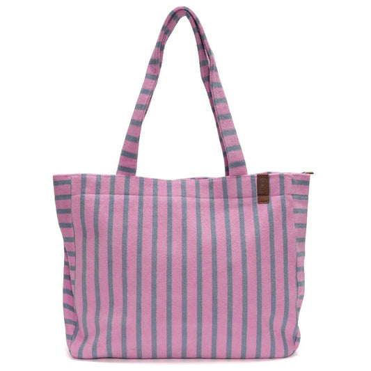 Striped Bag - Lilac & Grey