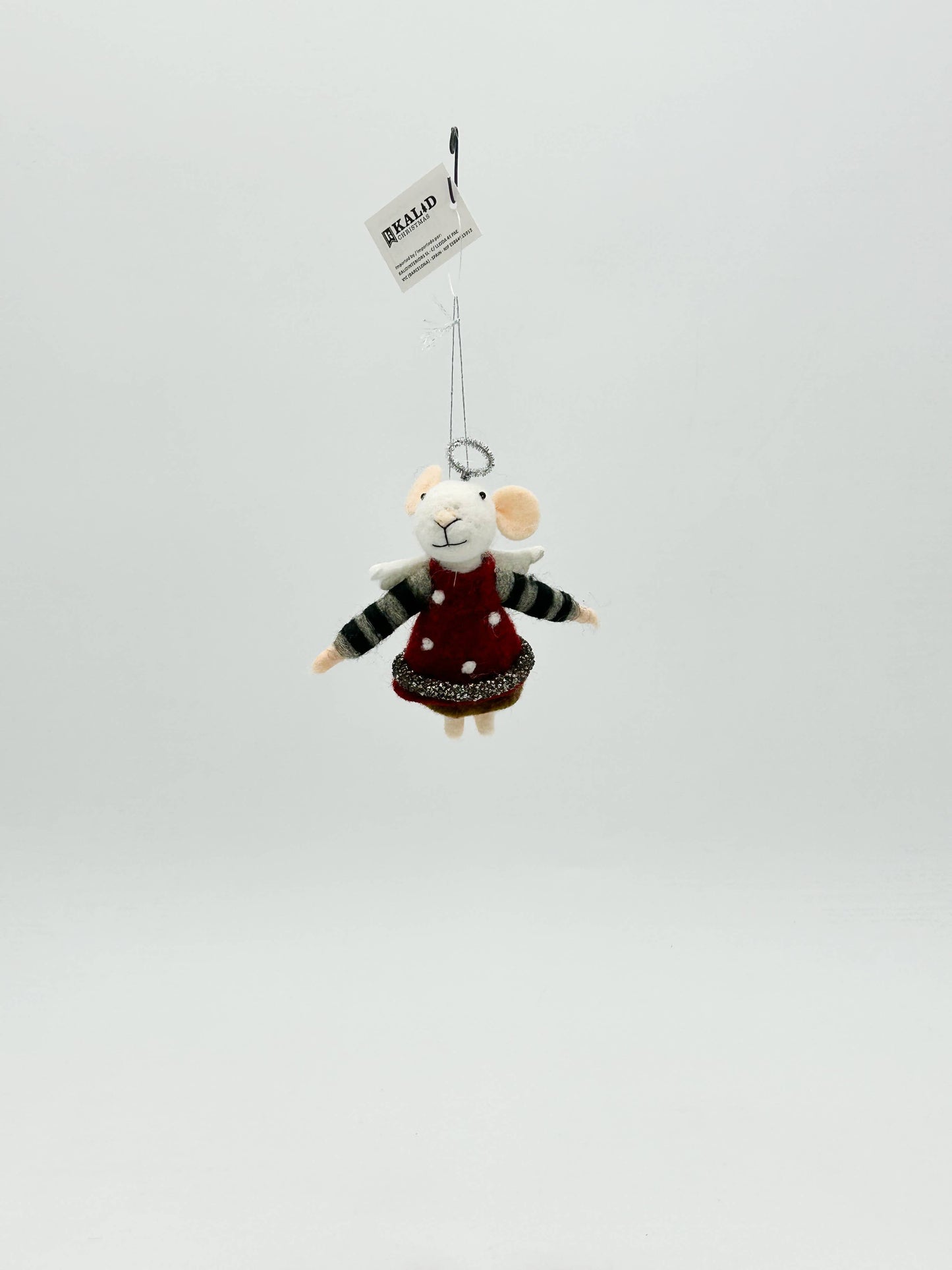 Mouse Angel Felt Ornament