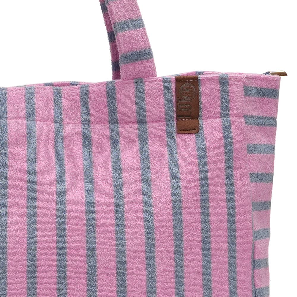 Striped Bag - Lilac & Grey