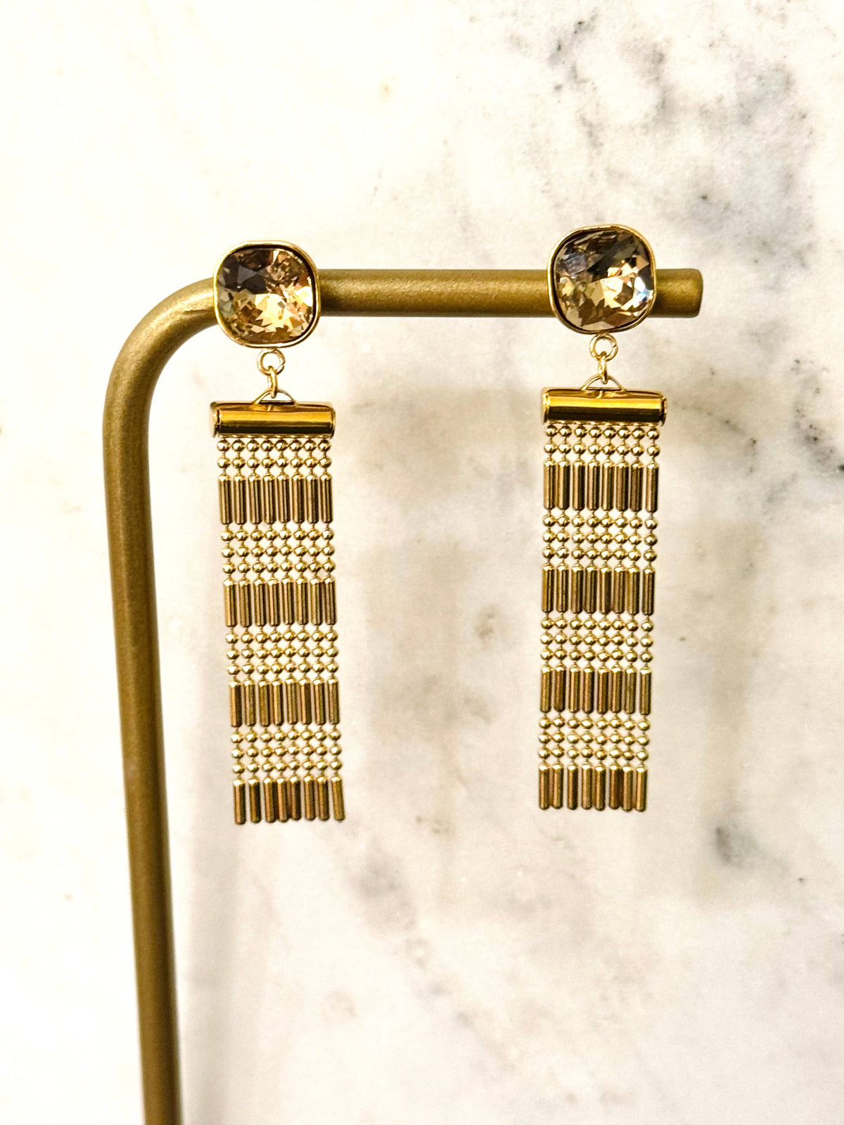 Danai Stainless Steel Dangle Earrings