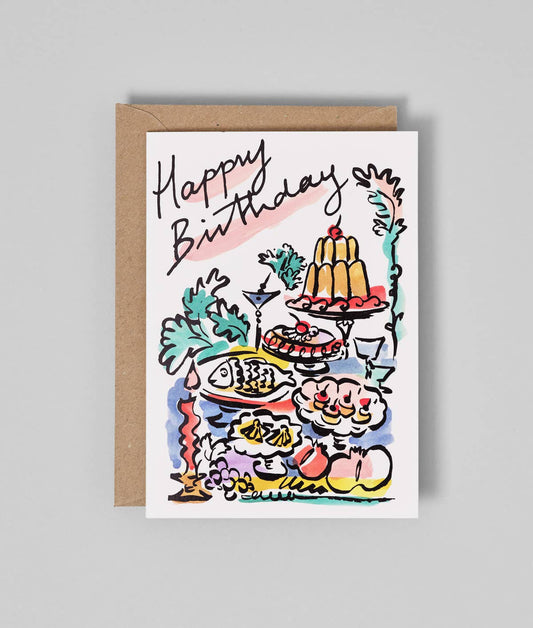 Happy Birthday Banquet Greeting Card
