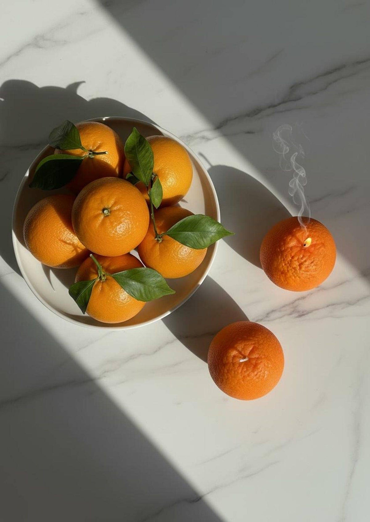 Orange Shaped Fruit Candle