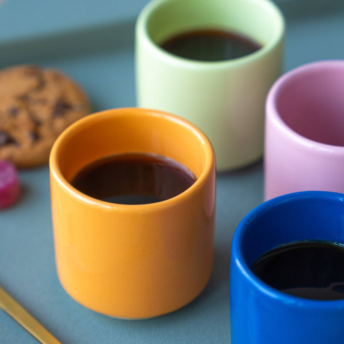 Espresso Ceramic Mug - Set of 4