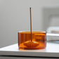 Glass Incense Holder - Amber