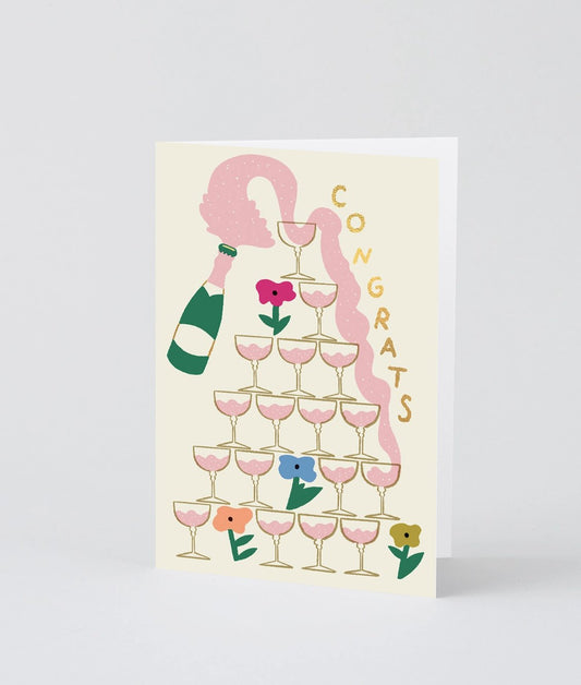 Champagne Tower Greeting Card