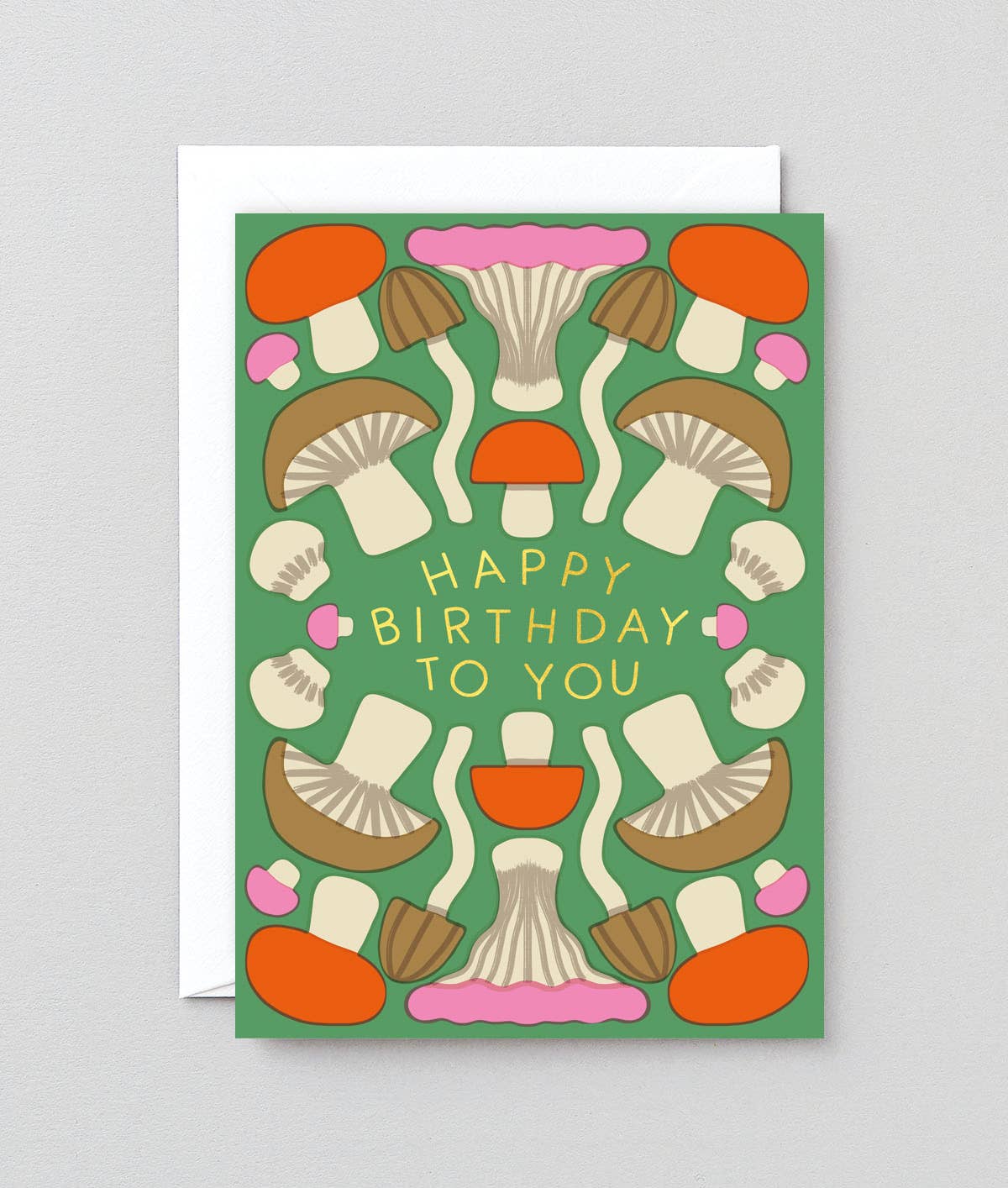 Happy Birthday Mushrooms' Greetings Card