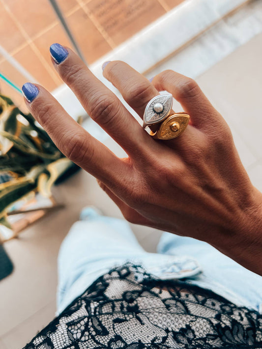 Golden Bull Protection Eye Ring