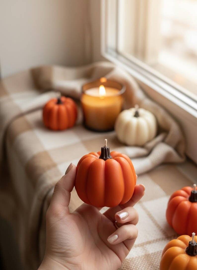 Round Pumpkin Candle