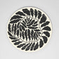 Charcoal Leaves Large Round 15" Birch Serving Tray