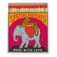 Elephant and Cheetah Safety Matches