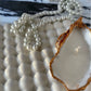 Oyster Seashell Candles Gold Painted