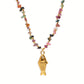Necklace Fish Charm & Mineral Stones