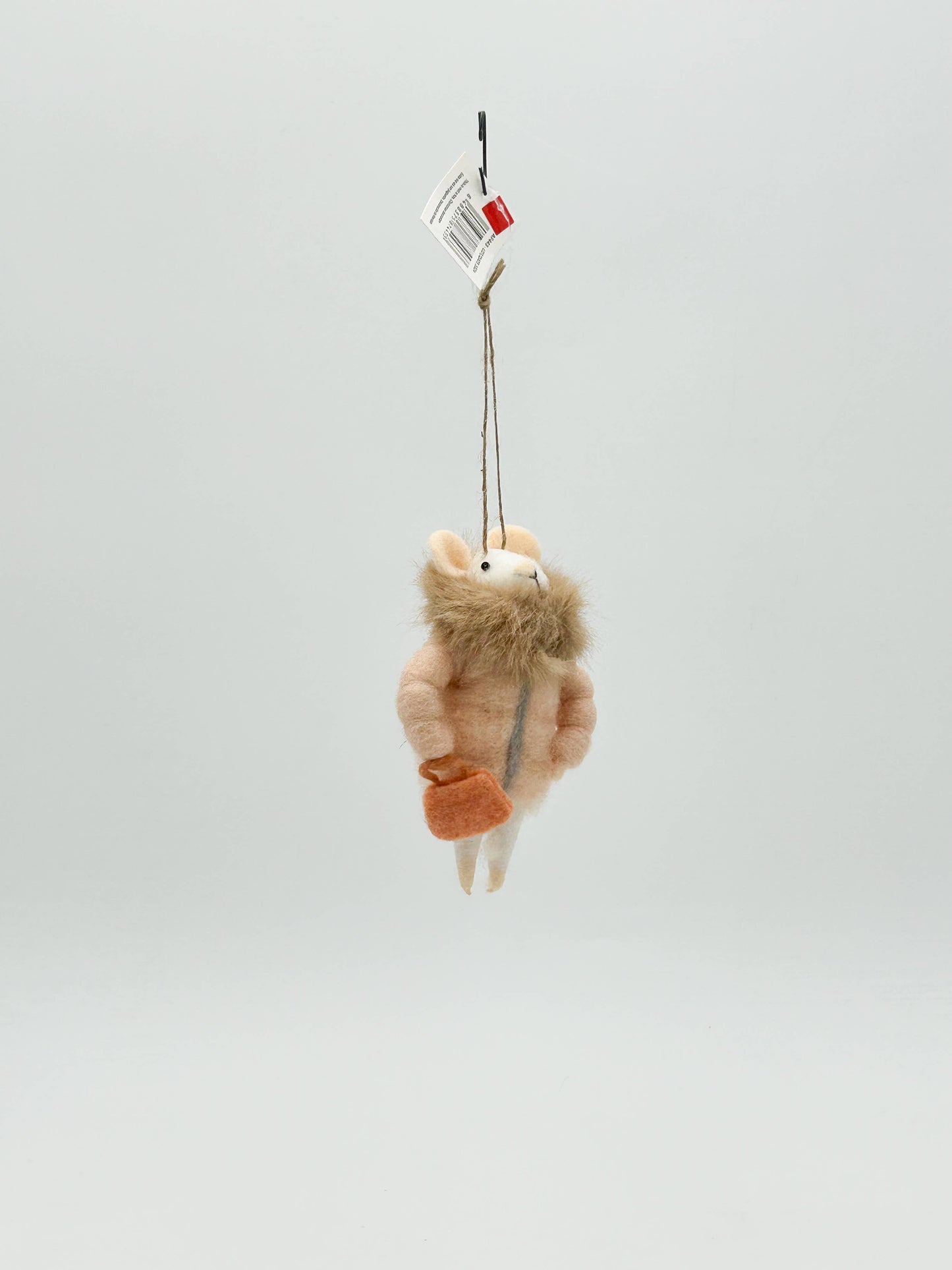 Mrs Pink Mouse Felt Ornament