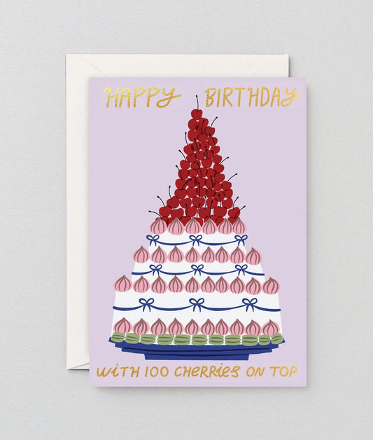 100 Cherries On Top Greeting Card