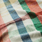 Color Block Cotton Blanket - Brick