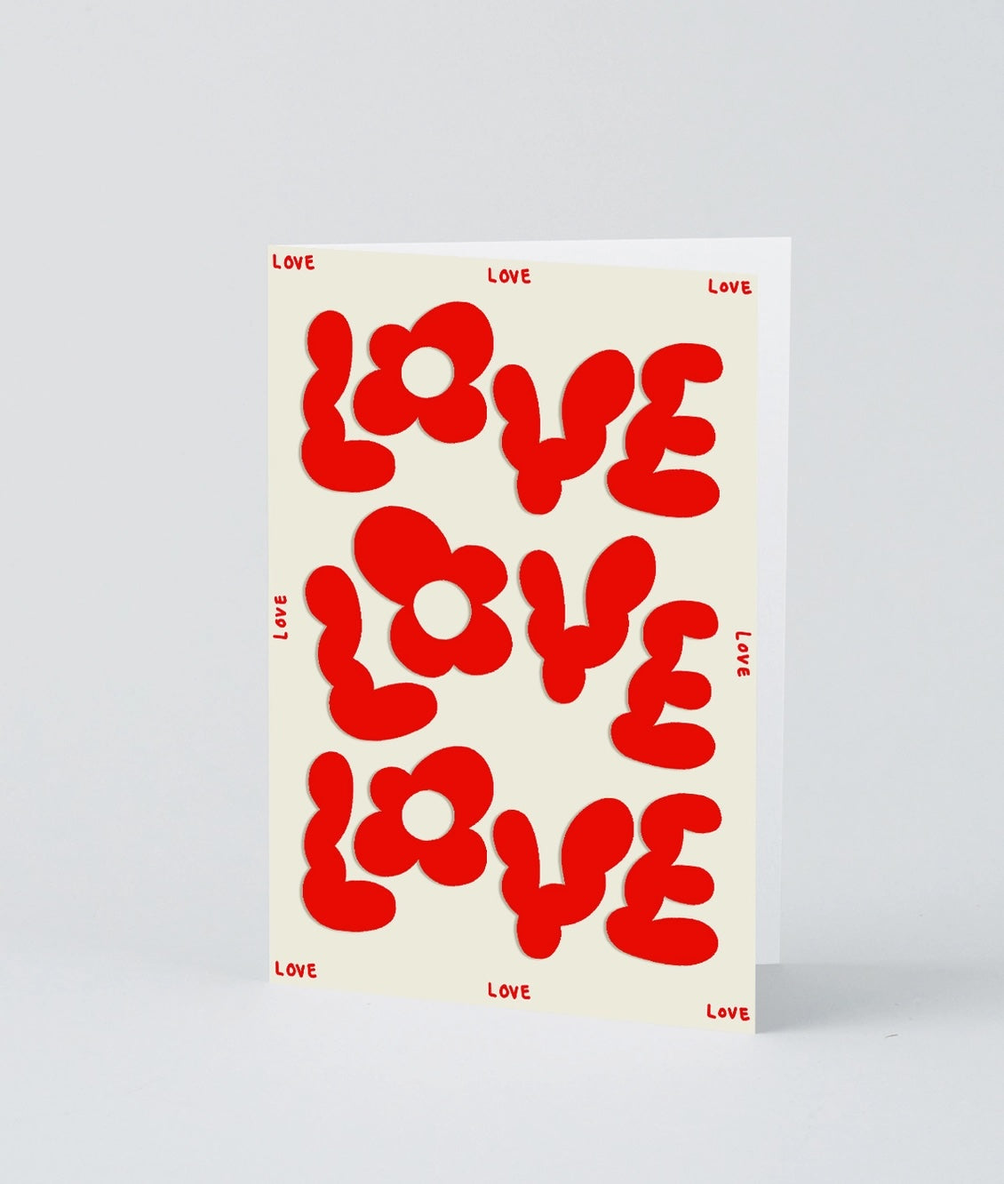Love Love Love Embossed Greeting Card