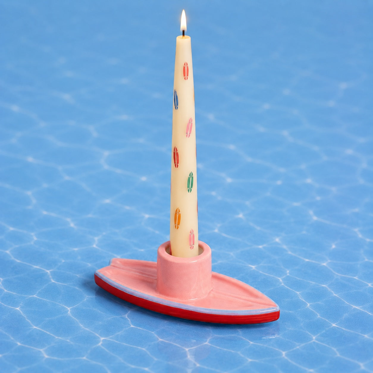 Surfboard Candle Holder