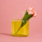 Sophia Yellow Glass Handbag Vase – 19.5 × 9 × 27 cm